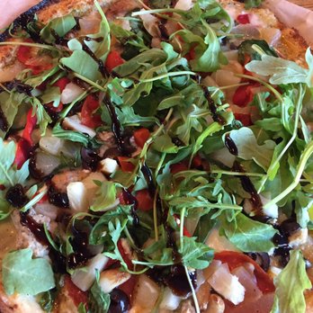 Blaze Pizza - My very veggie make your own pizza. The arugula with balsamic glaze on top was a nice touch. - Pizza Near Me - Hawthorne, California