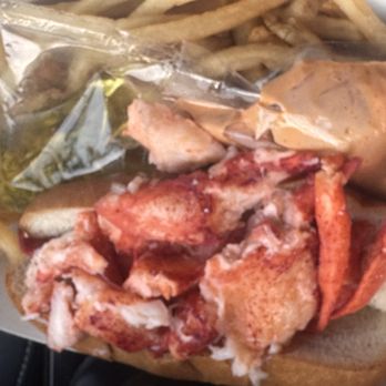 Angie's - Lobster roll-chilled combo with fries and seasoned lemon butter - Seafood Near Me - Plano, Texas