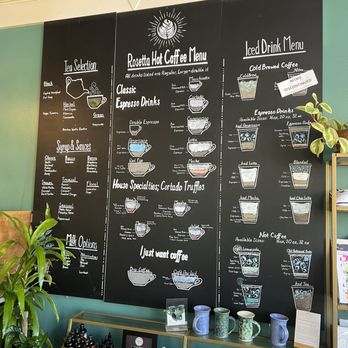 Rosetta Roasting - Menu - April 2024 - Coffee & Tea Near Me - Livermore, California
