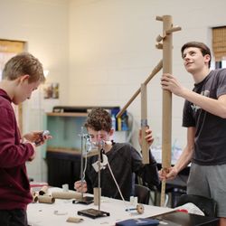 Greensboro Montessori School - Science olympiad challenges, such as making a Rube Goldberg machine, provide experiential scientific learning for middle school students.
