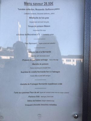 Menu photo 6 Fleur de Sel Port-en-Bessin-Huppain, 14