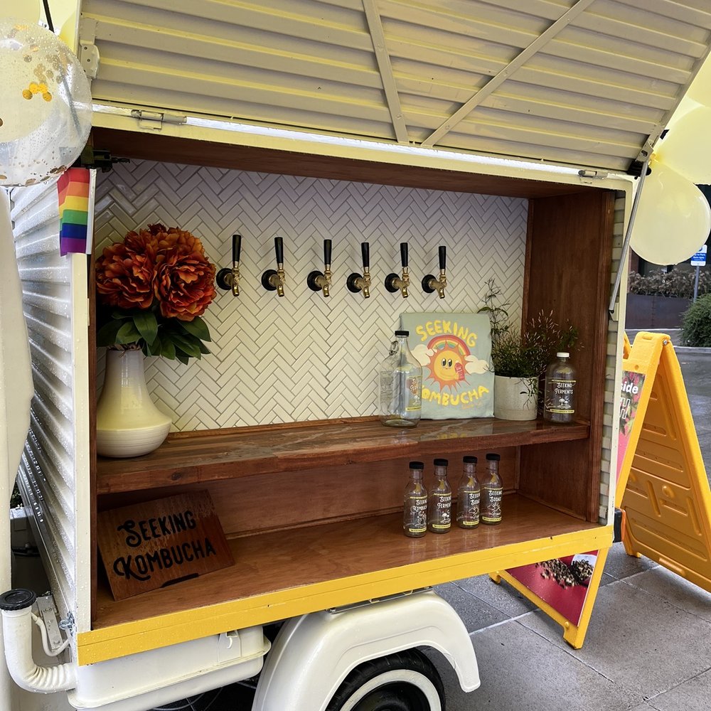Seeking Ferments - Their display again. How cute is their Sun logo? - Coffee & Tea Near Me - Seattle, Washington