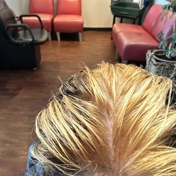 Hairline Salon - After a week when I go back she didn't these roots and still not ash blonde - Hair Salons Near Me - Virginia Beach, Virginia Hairline Salon - After a week when I go back she didn't these roots and still not ash blonde - Hair Salons Near Me - Virginia Beach, Virginia