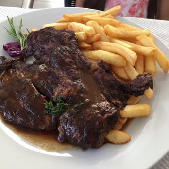 La Terrasse - Steak (medium) with fries - Italian Near Me - Monaco, 06