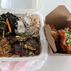 Jin’s Korean BBQ - Aloha Plate - Yangnyeom chicken & kalbi