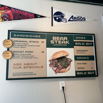 Bear Steak Sandwiches - Sandwiches Near Me - Toronto, Ontario