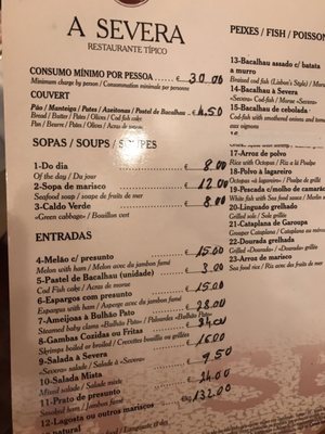 Menu photo 7 A Severa Lisbon, 11 Menu photo 7 A Severa Lisbon, 11