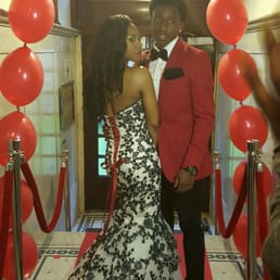 Alterations to the dress by Luis. He even made the ribbon special to match his jacket and give the dress some extra pop!