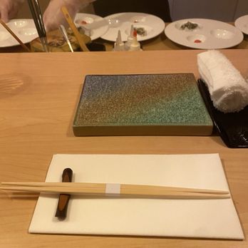 Sushi Koya - Lovely table setting with hot hand towel - Sushi Bars Near Me - New York, New York
