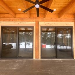 Finished large sliders (unfinished trim). True indoor/outdoor living! Finished large sliders (unfinished trim). True indoor/outdoor living!