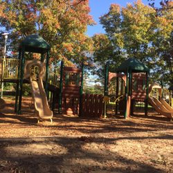 Seymour Park - Play structure and sand box.