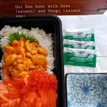 Kaoru - My Uni Don Chirashi bowl w Sake & Ikura. Yummy! Lunch and dinner today. Very filling - (2/5/2021) - Japanese Near Me - New York, New York Kaoru - My Uni Don Chirashi bowl w Sake & Ikura. Yummy! Lunch and dinner today. Very filling - (2/5/2021) - Japanese Near Me - New York, New York
