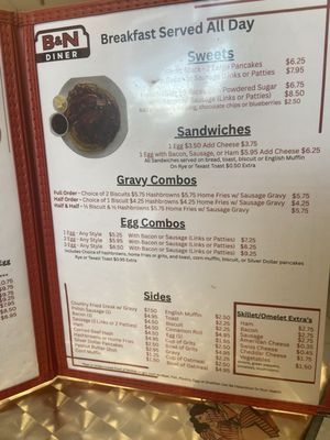 Menu photo 2 B&N Diner Lafayette, IN