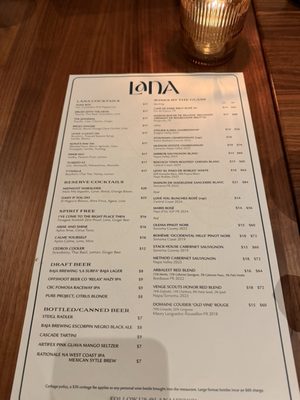 Menu photo 8 Lana Solana Beach, CA
