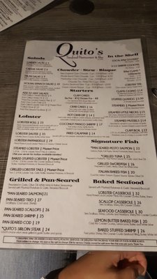 Menu photo 8 Quito's Bristol, RI