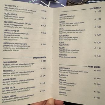 Mo'Mo' Kitchen & Bar - Drinks Menu April 2026 - Bars Near Me - Sorrento, NA