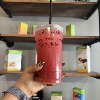 The Nutrition Boost - Pretty in pink drink. A specialty tea- has a lot of different products going in this drink. 2 sizes to choose from. 24 oz ($12) and 32 oz. - Juice Bars & Smoothies Near Me - Houston, Texas The Nutrition Boost - Pretty in pink drink. A specialty tea- has a lot of different products going in this drink. 2 sizes to choose from. 24 oz ($12) and 32 oz. - Juice Bars & Smoothies Near Me - Houston, Texas