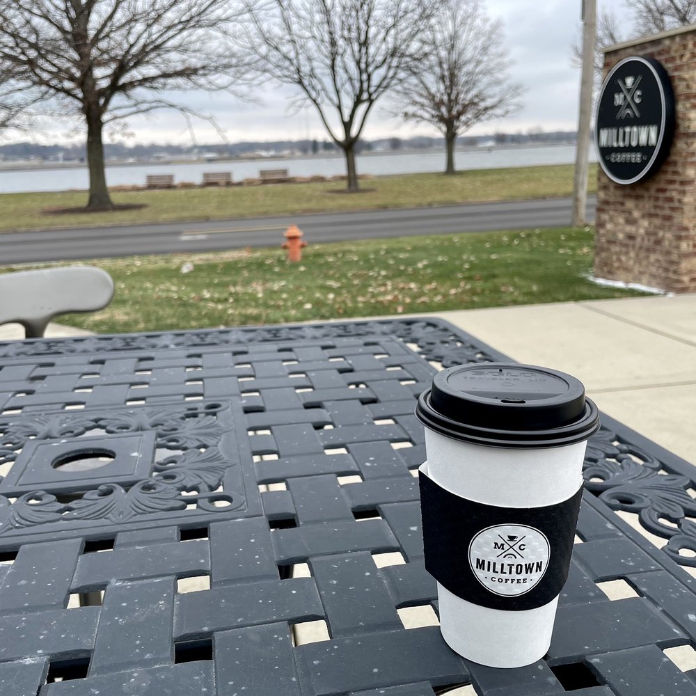 Milltown Coffee, views from the front patio area. Milltown Coffee, views from the front patio area.