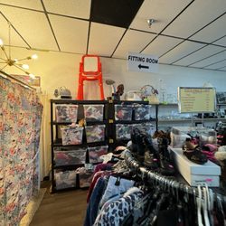 California Thrift  - One person dressing room.  A lot of children's clothes.
