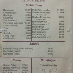 Moms and Pops Bar B Que - Nice prices!