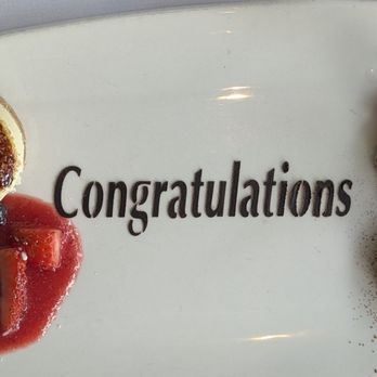The Capital Grille - Congratulations dessert plate - Seafood Near Me - Providence, Rhode Island The Capital Grille - Congratulations dessert plate - Seafood Near Me - Providence, Rhode Island