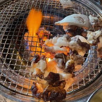 Sizzle Korean Barbeque - Meat cooking. The thin one got crispy - Korean Near Me - Scottsdale, Arizona Sizzle Korean Barbeque - Meat cooking. The thin one got crispy - Korean Near Me - Scottsdale, Arizona