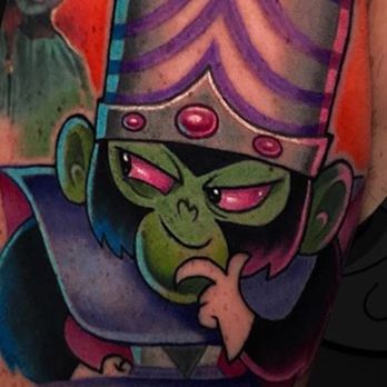 Marc Durrant Tattoos - Mojo Jojo (one design of many done by Marc) - Tattoo Near Me