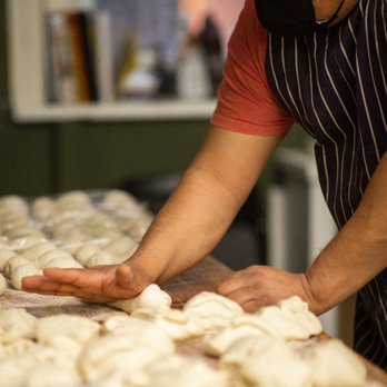 El Chingon - a man wearing a face mask preparing doughnuts - Sandwiches Near Me - Philadelphia, Pennsylvania El Chingon - a man wearing a face mask preparing doughnuts - Sandwiches Near Me - Philadelphia, Pennsylvania