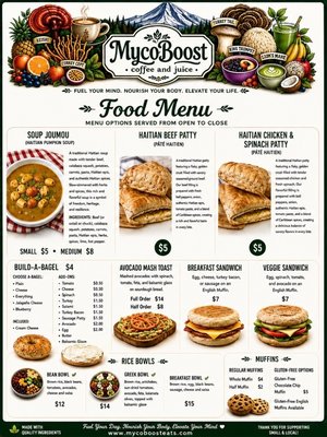 Menu photo 1 Mycoboost coffee & juice Salem, OR Menu photo 1 Mycoboost coffee & juice Salem, OR
