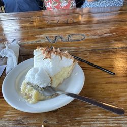 Wood's Riverbend Restaurant - Homemade coconut creme pie. This was pretty good.