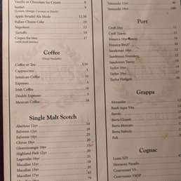 Dessert menu September 2023 Dessert menu September 2023