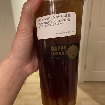 Happy Lemon - Wintermelon Lemonade with lychee jelly - Bubble Tea Near Me - Issaquah, Washington Happy Lemon - Wintermelon Lemonade with lychee jelly - Bubble Tea Near Me - Issaquah, Washington