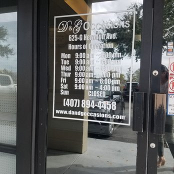 D&G Occasions - Hours of operation - Party Supplies Near Me - Orlando, Florida D&G Occasions - Hours of operation - Party Supplies Near Me - Orlando, Florida