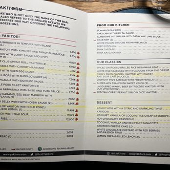 Yakitoro - Lunch menu - Japanese Near Me - Madrid, M