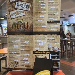 Lengthwise: The Pub - At the entry you will see what they serve