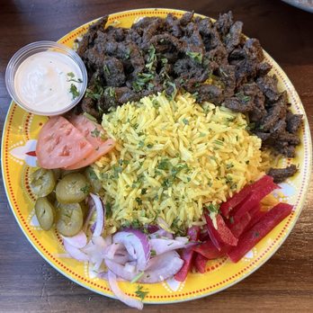 Habibi Grill - Beef Shawarma entree - Cafes Near Me - Columbus, Ohio