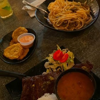 La Cocina Del Navegante - Churrasco, rice and beans, tostones, churrasco pasta - Caribbean Near Me - Culebra, Puerto Rico La Cocina Del Navegante - Churrasco, rice and beans, tostones, churrasco pasta - Caribbean Near Me - Culebra, Puerto Rico