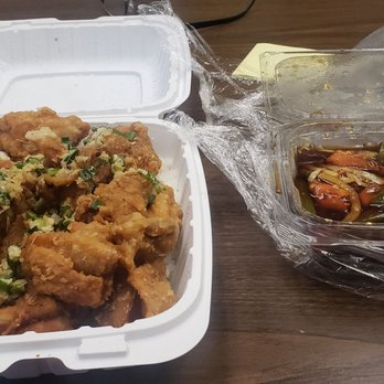 Hamada General Store - Fried chicken with ginger onion sauce with a side of qatabe salad - Salad Near Me - Honolulu, Hawaii Hamada General Store - Fried chicken with ginger onion sauce with a side of qatabe salad - Salad Near Me - Honolulu, Hawaii