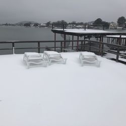 City of Sunrise Beach Village - Boathouse during feb 2021 polar vortex