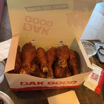 Dak Good - 15 piece box, spicy flavor, but not too spicy. - Korean Near Me - Roseville, California Dak Good - 15 piece box, spicy flavor, but not too spicy. - Korean Near Me - Roseville, California