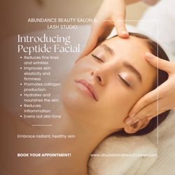 Abundance Beauty Salon & Lash Studio  - Peptide facial