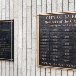 La Puente City Hall - Plaques from the biulding