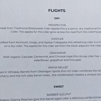 Cambium Cider - Flights menu - Cideries Near Me - Vernon, British Columbia