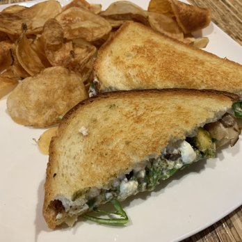Simmer - I don't remember the exact title, but it was grilled cheese, caprese sandwich with peaches. Yum! - Cocktail Bars Near Me - Fort Collins, Colorado