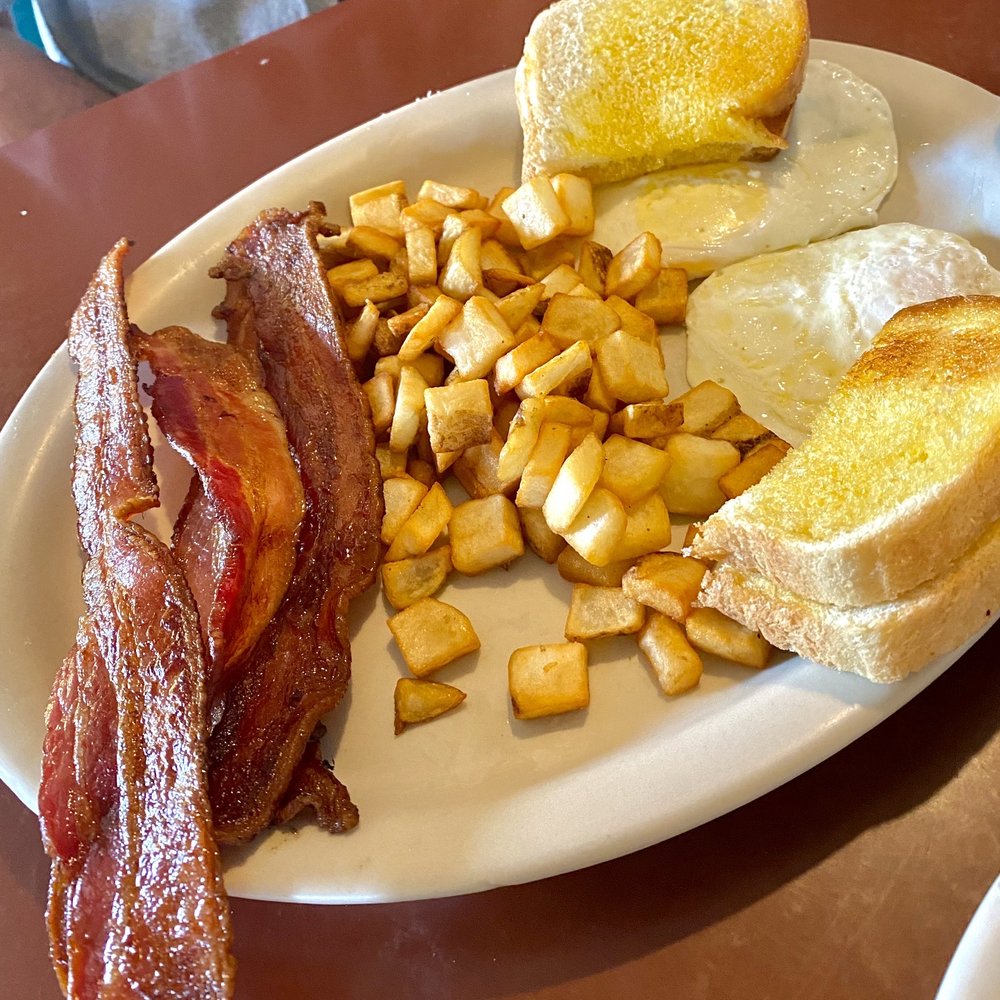 Ma's Place Restaurant - Full egg/bacon/potatoes/toast plate $11.99, all great especially the bacon! - Breakfast & Brunch Near Me - Puyallup, Washington Ma's Place Restaurant - Full egg/bacon/potatoes/toast plate $11.99, all great especially the bacon! - Breakfast & Brunch Near Me - Puyallup, Washington