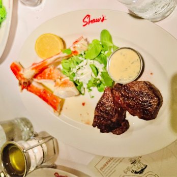 Shaw's Crab House - Steamed Alaskan Red King Crab Legs and steak - Seafood Near Me - Chicago, Illinois Shaw's Crab House - Steamed Alaskan Red King Crab Legs and steak - Seafood Near Me - Chicago, Illinois