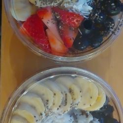 Tropical Smoothie Cafe - Acai Bowl: acai base, fresh strawberries & blueberries, banana, coconut, granola, chia seeds & honey
