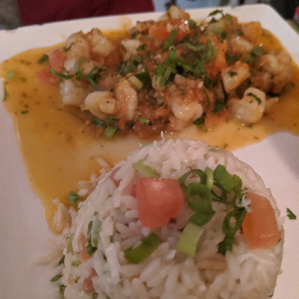 Cubana Cafe - Shrimp in garlic sauce and coconut rice - Cuban Near Me - Brooklyn, New York Cubana Cafe - Shrimp in garlic sauce and coconut rice - Cuban Near Me - Brooklyn, New York