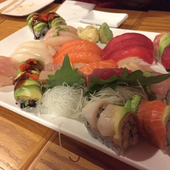 Sushi Hana - Manhattan Bridge - 15 pieces sushi, 15 pieces sashimi, dragon roll, rainbow roll - Japanese Near Me - Brooklyn, New York Sushi Hana - Manhattan Bridge - 15 pieces sushi, 15 pieces sashimi, dragon roll, rainbow roll - Japanese Near Me - Brooklyn, New York