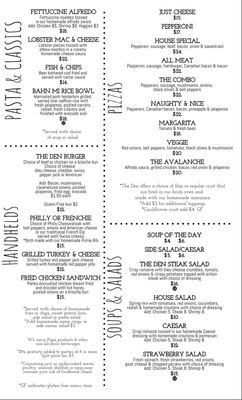Menu photo 1 The Den Dillon, MT Menu photo 1 The Den Dillon, MT